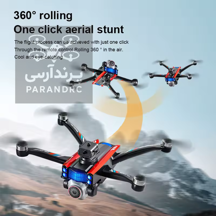 قابلیت پشتک و ملق زدن ۳۶۰ درجه و چرخش ۳۶۰ درجه کوادکوپتر k17 max