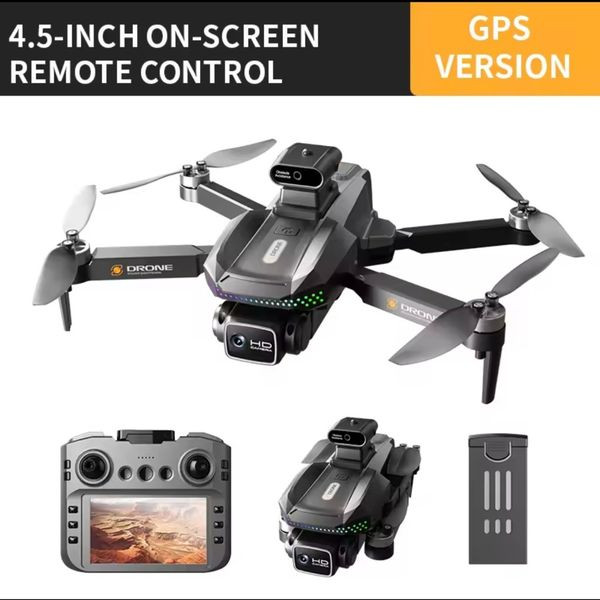 کوادکوپتر s50 pro ultra با جی پی اس و رادیو کنترل مانیتور دار ۴.۵ اینچ پرندآرسی ارزان ترین فروشنده